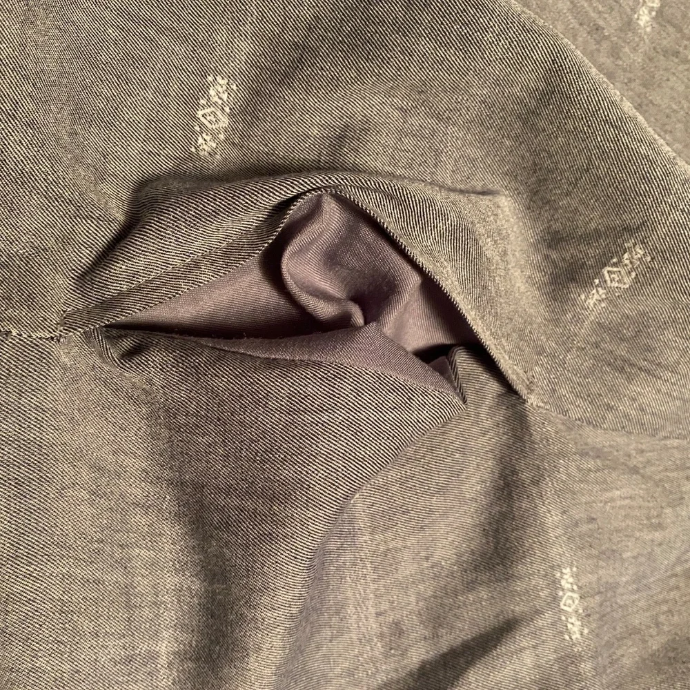 Eileen Fisher gray cotton tunic top with inseam pockets - Picture 4 of 4